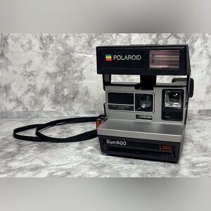 Polaroid Sun 600 LMS Instant Camera - Black and Silver
